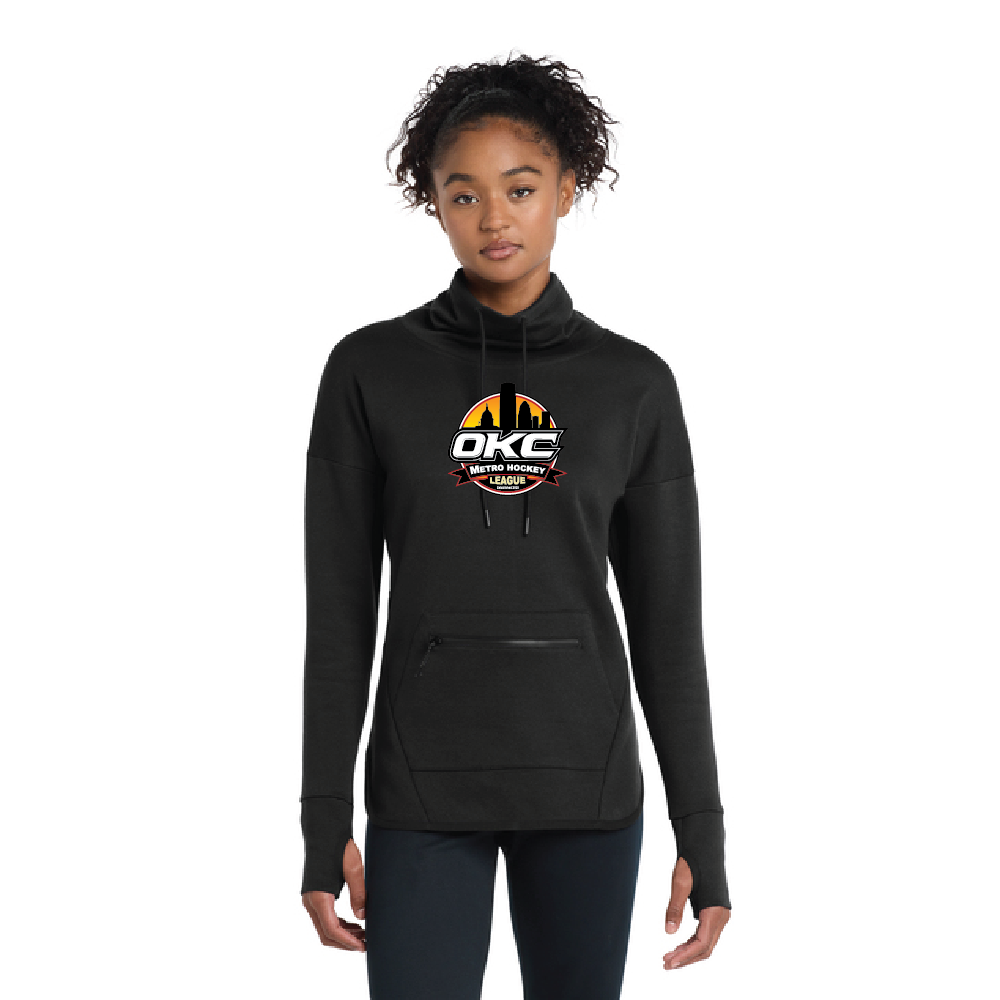 Sport-Tek Women's Triumph Cowl Neck Pullover - OKCM